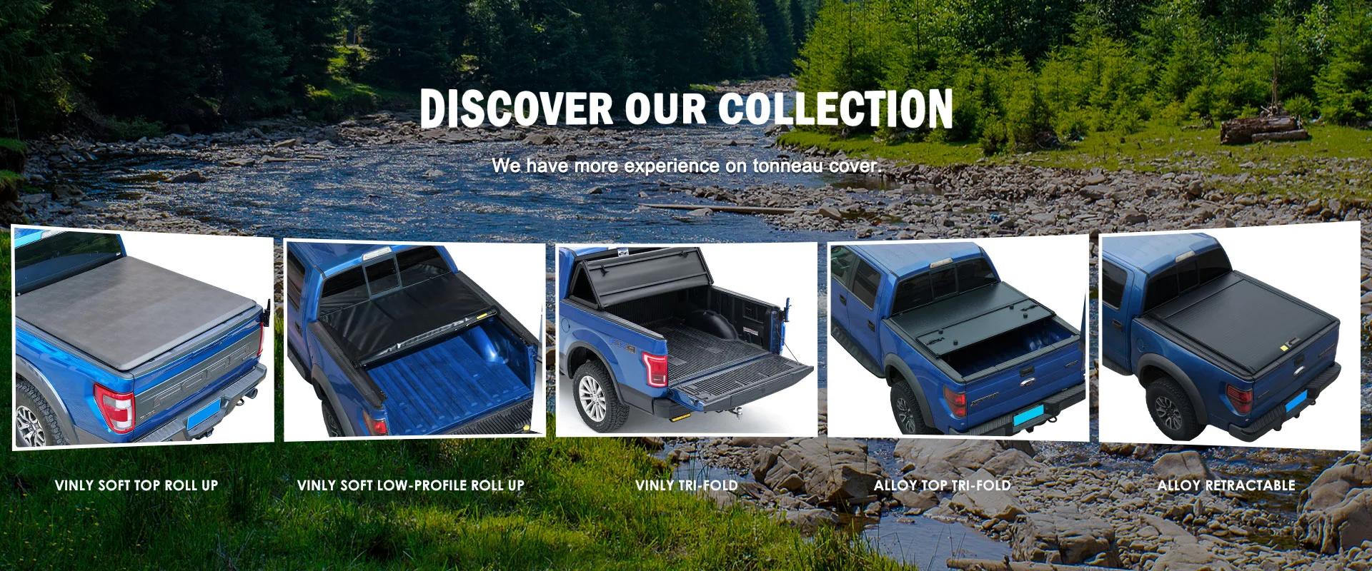 Monaróir Clúdach Tonneau Tri-Fold Vinly tSín Bog
