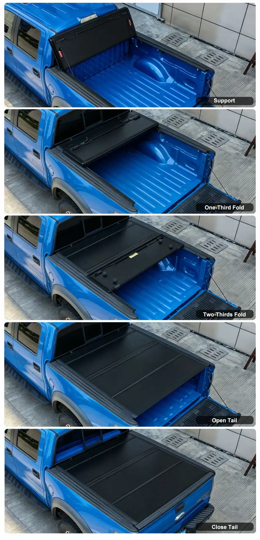 Low Profile Hard Quad-Fold Tonneau Cover for Chewy Silverado