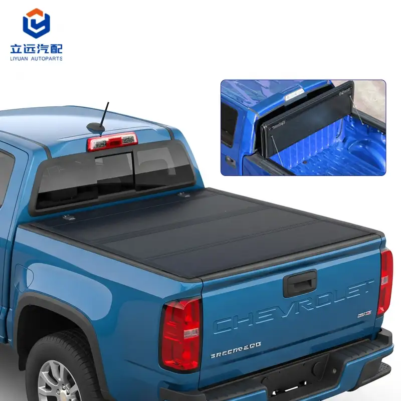 Próifíl Íseal Clúdach Tonneau Crua Quad-Fold do Cheverolet